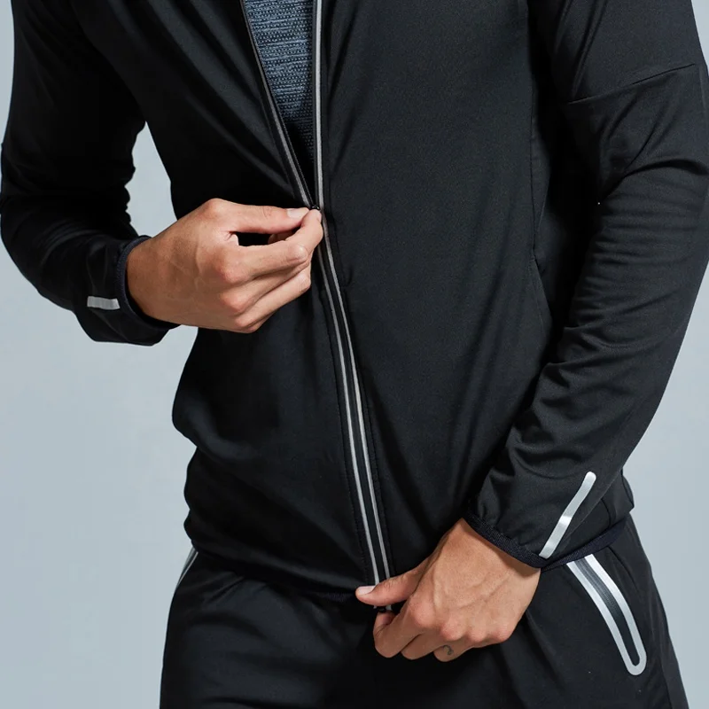 Сухая посадка, Мужская одежда для фитнеса в тренажерном зале, облегающая спортивная одежда, спортивный костюм для бега