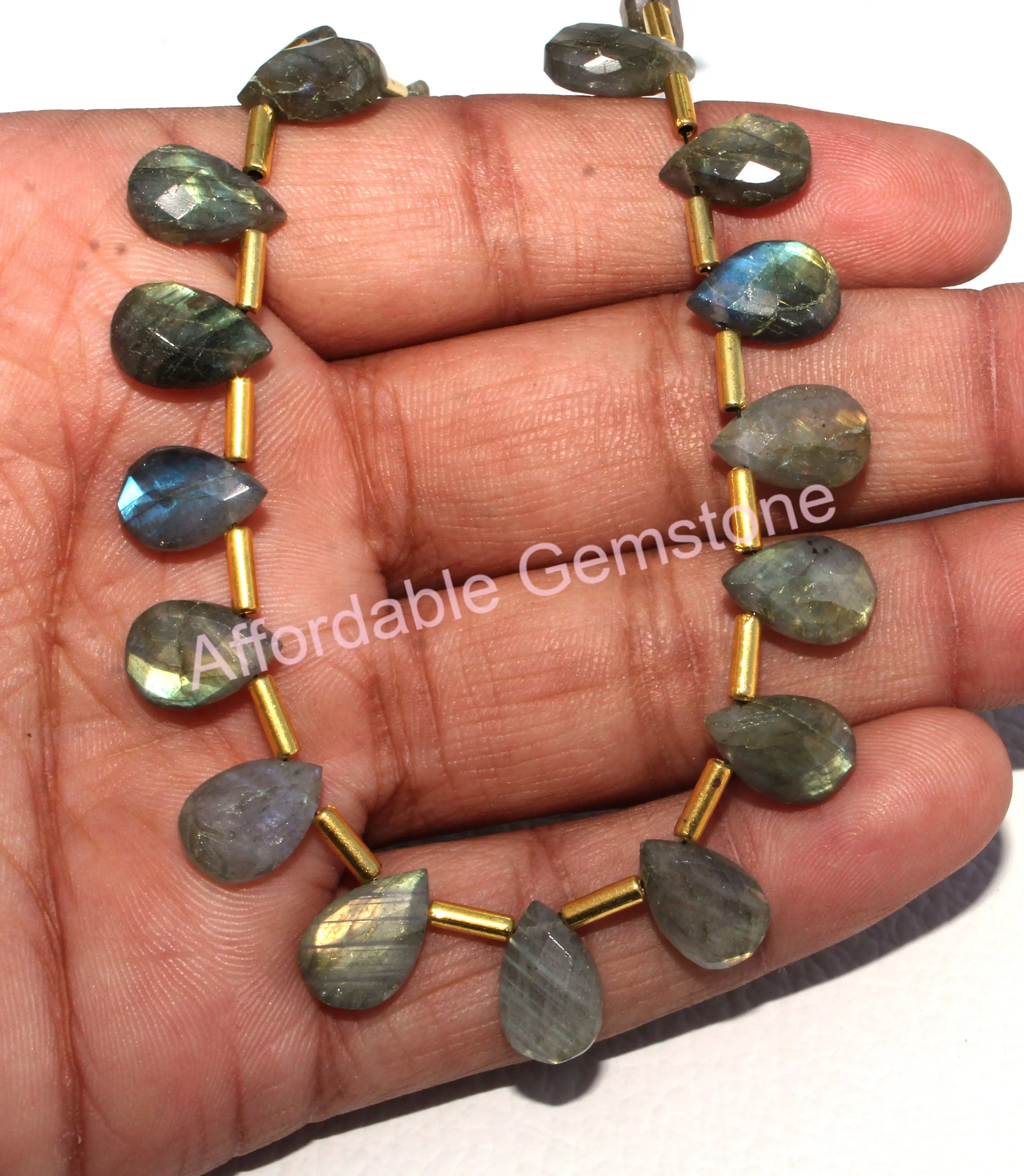 Натуральный лабрадорит грушевидный камень хорошее качество ювелирные изделия ручной работы драгоценные камни ограненные бусины полированные