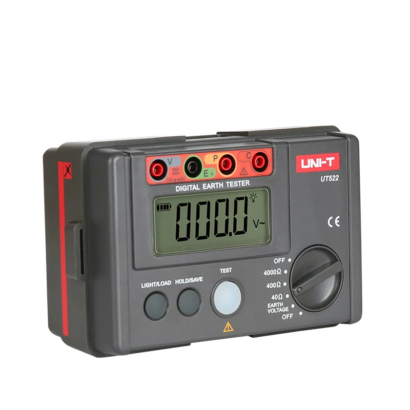 UNIT UT522 Digital Earth Ground Resistance Tester (0-40/400/4000 OHMS; 0-400V)