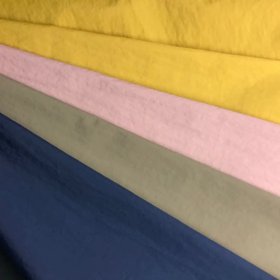 Manufacture 100% Nylon 310T Full-Dull Nylon Wrinkle Fabric With Silicon PU Coating