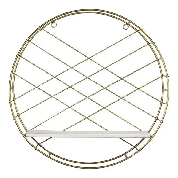 Роскошная полукруглая Золотая настенная полка деревянная из проволоки домашний декор для гостиной хранения инновационная оптовая цена Индии