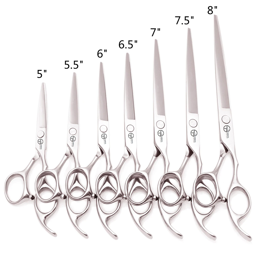 Beard Mustache Hair Dressing Scissors German Hair Cutting Stainless Steel Professional 420C Laser Bag Leather White Western Box