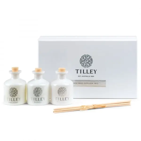 TILLEY-Мини-диффузор тростника Trio 3x35 мл-Домашний аромат-классическая белая коллекция