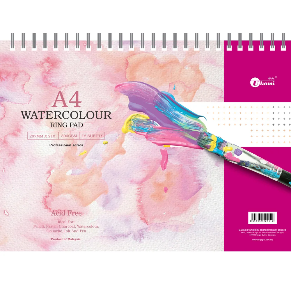 Premium Watercolor Paper Paint Drawing Water Color Painting 300gsm A4 Art