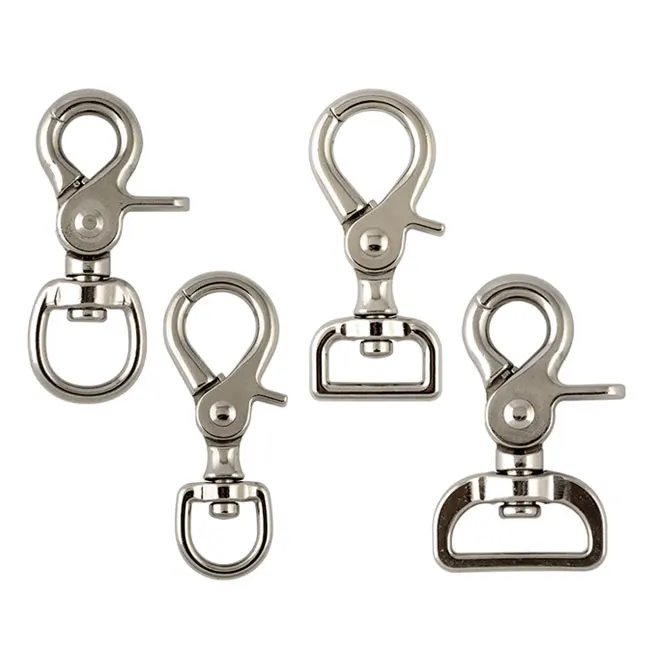 
Small Metal D Ring Lobster Claw Black Rose Gold Solid Brass Zinc Alloy Spring Snap Hook 