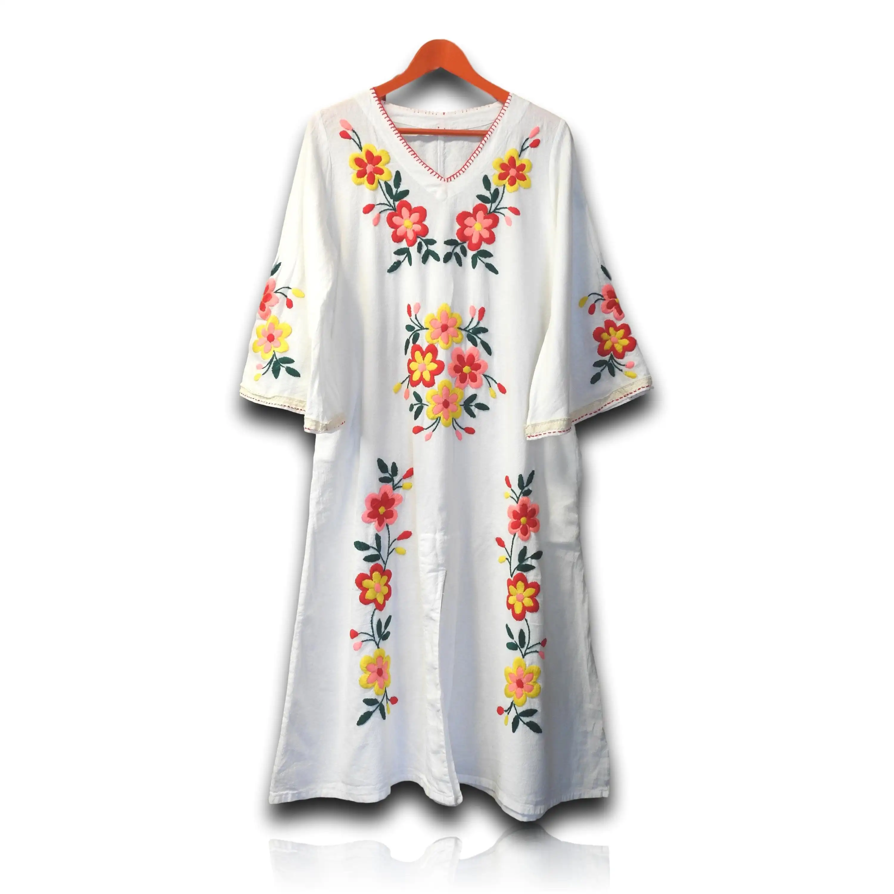 oem women clothing manufacturing hand embroidery work short sleeves women mexican blouses