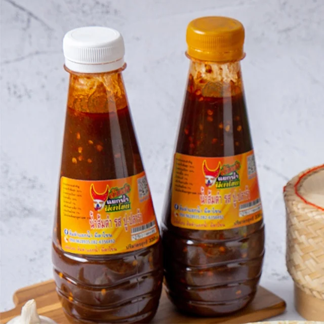 Thai Green Papaya Salad Spicy Sauce Som Tam Sause Som tam Poo Pla Ra PHE TA KHONE Seasoning Sauce from Thailand