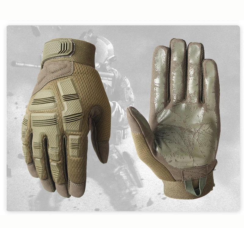 Тактические перчатки на весь палец Нескользящие камуфляжные спортивные резиновые новый дизайн