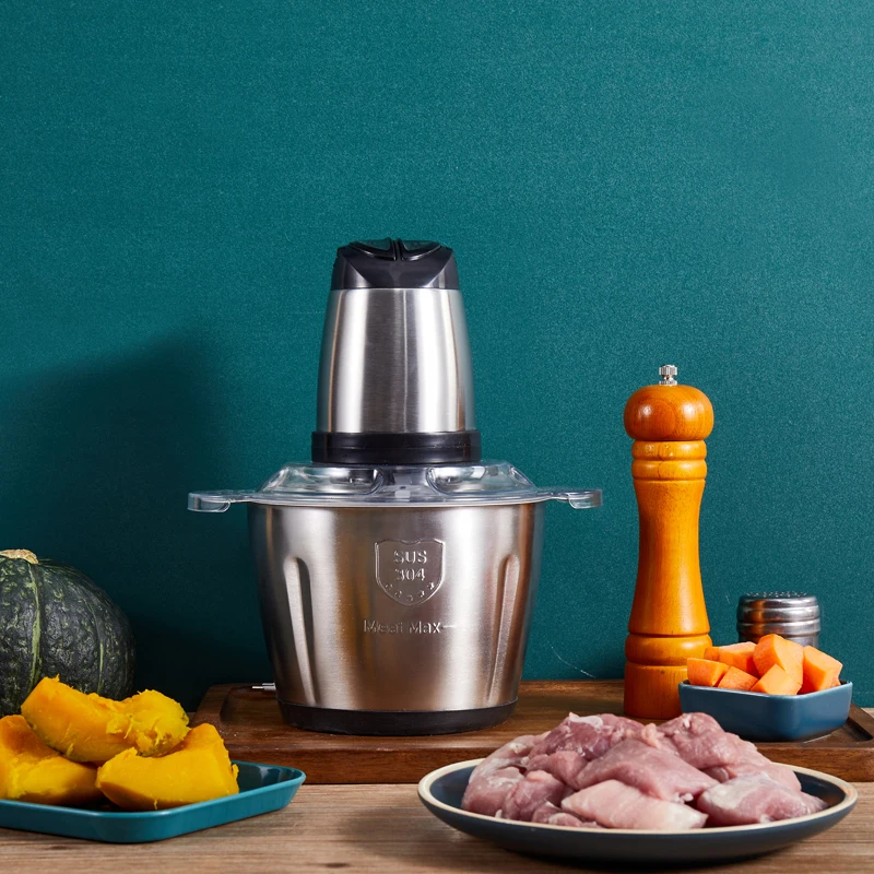 3l Chopper Electric Automatic Mincing Machine Stainless Steel Vegetable Fruit Meat Cutter Blender Food Processor Meat Grinder
