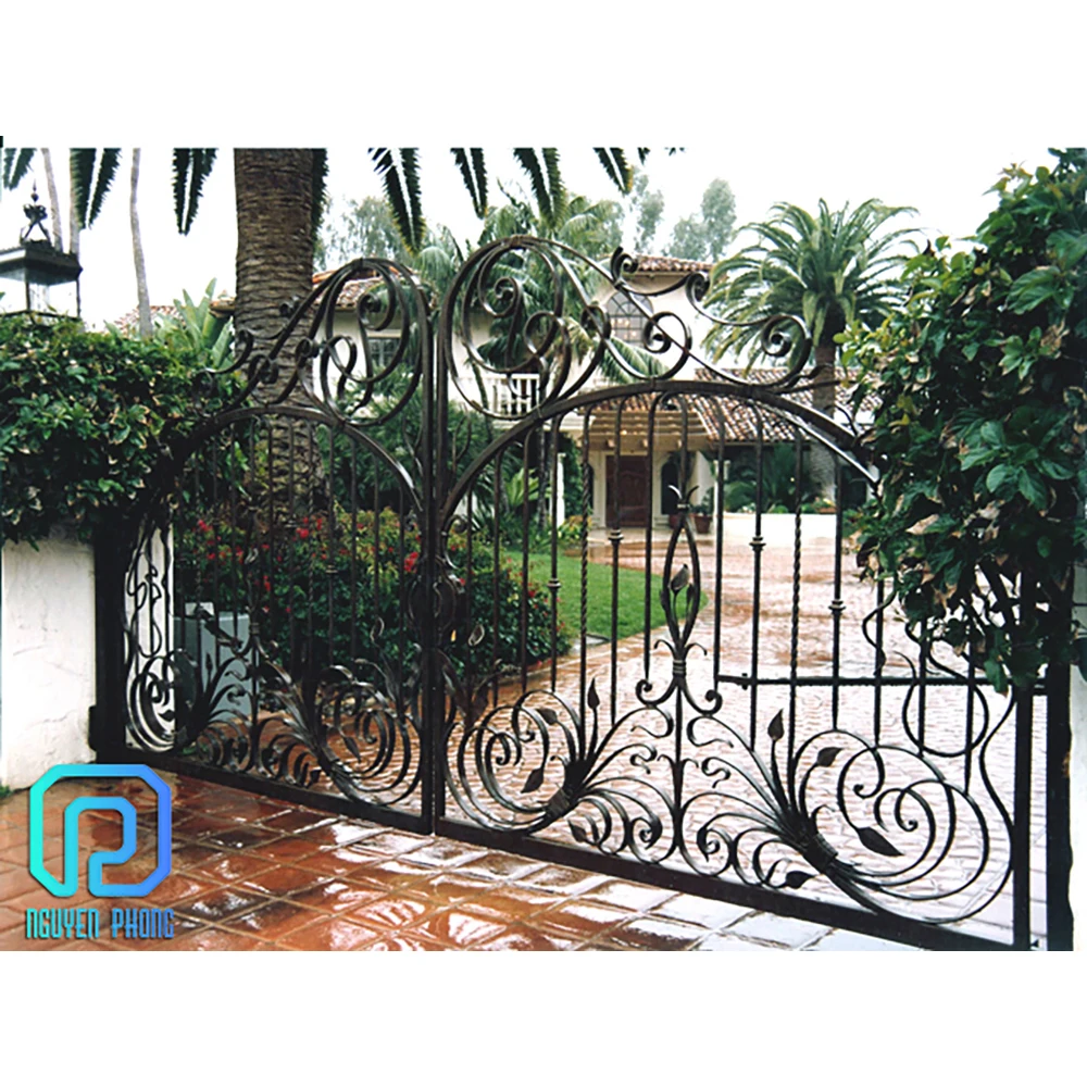 Hot Sale Original Manufacturer Wrought Iron Main Gate Modern Design From Vietnam