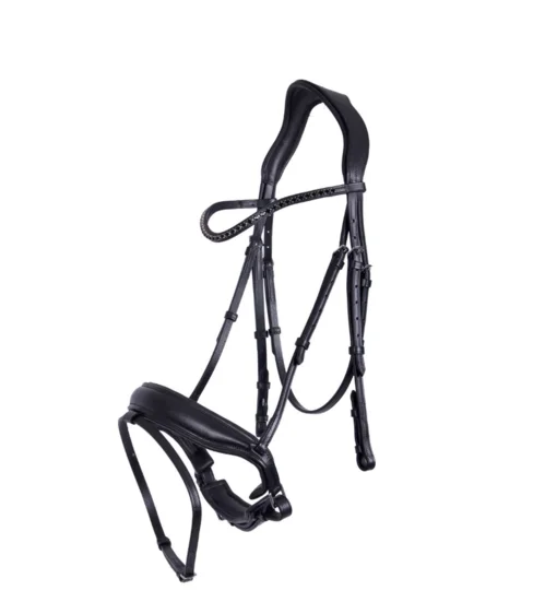 Horse Bridle Soft Comfortable Equestrian Products Flash Noseband Adjustable Head Collar Padded Horse Halters Horse Bridle