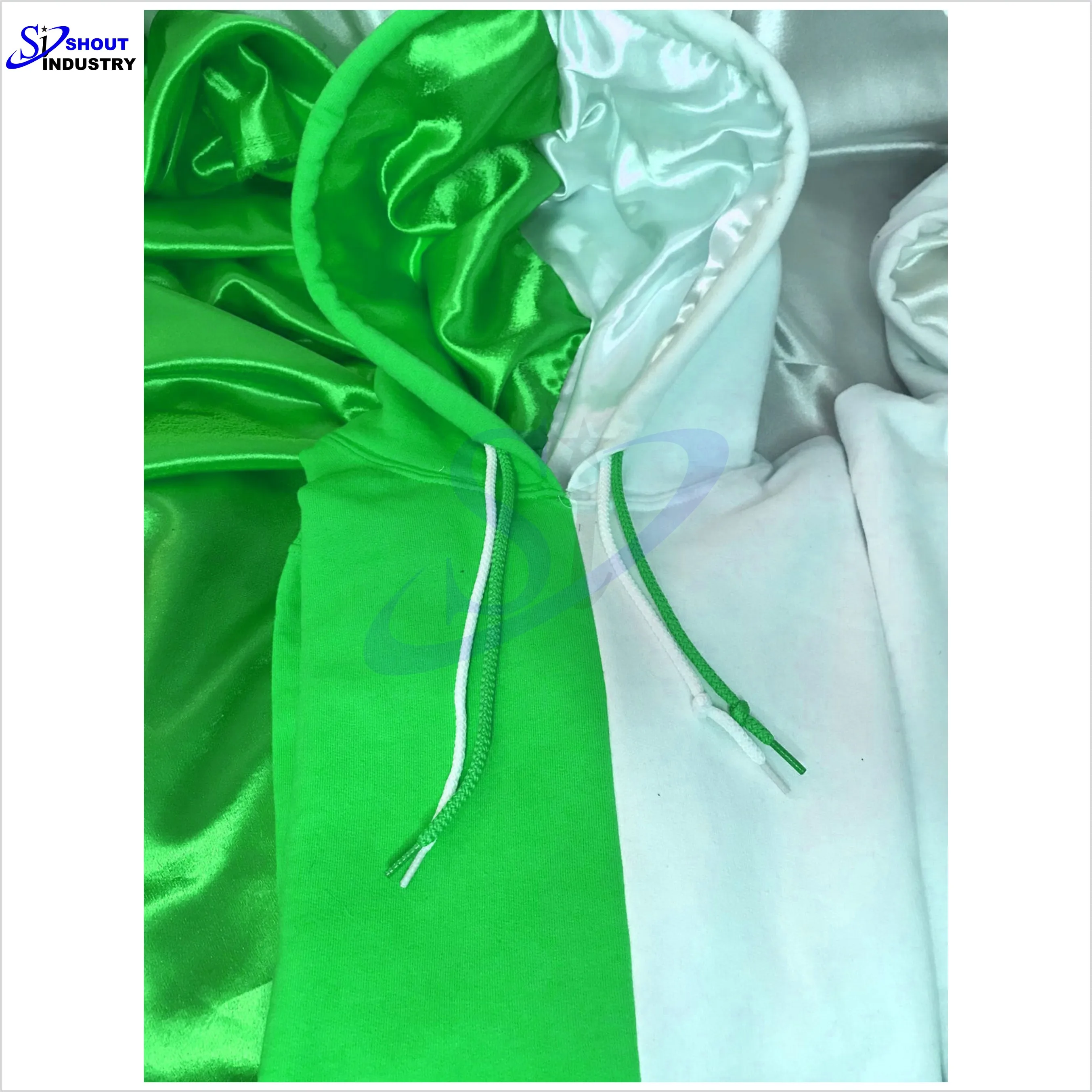 100% хлопок 2 контрастных цветов раздельный комплект из толстовки с капюшоном и оптовая продажа Сатиновые подкладочные Сплит