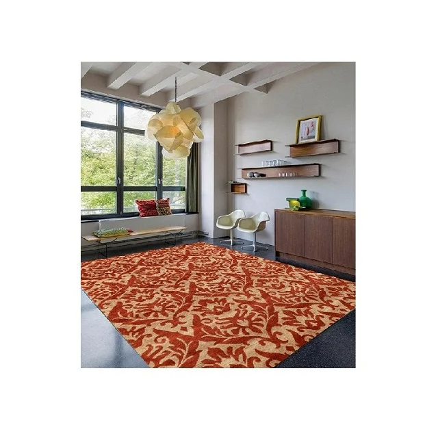 Contemporary Design carpet/ Modern Rug custom Modern Design Indo Silk Carpet from India carpet at good price