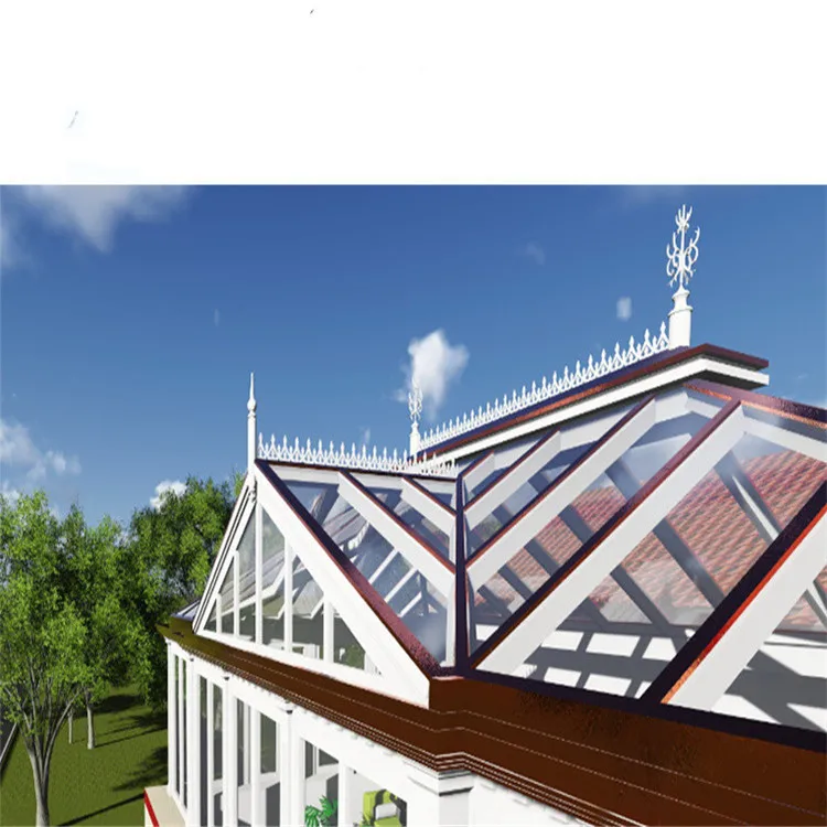 Автоматическая стеклянная консерватория стеклянный дом беседка теплица уличный павильон наклонная крыша