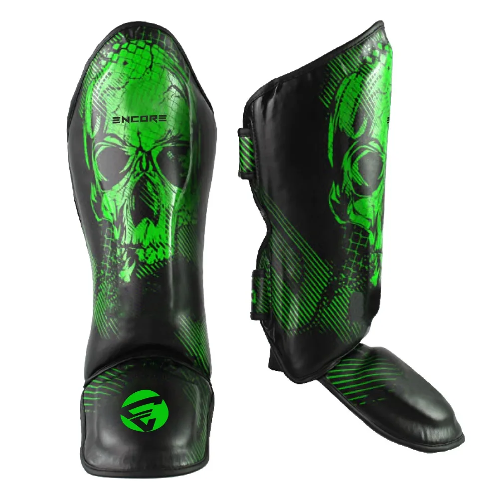 SkullBlood Shin Guard MMA Boxing Kickboxing Shin Instep Custom Training Martial Arts, BJJ,  Sparring, Leg  Foot Protection