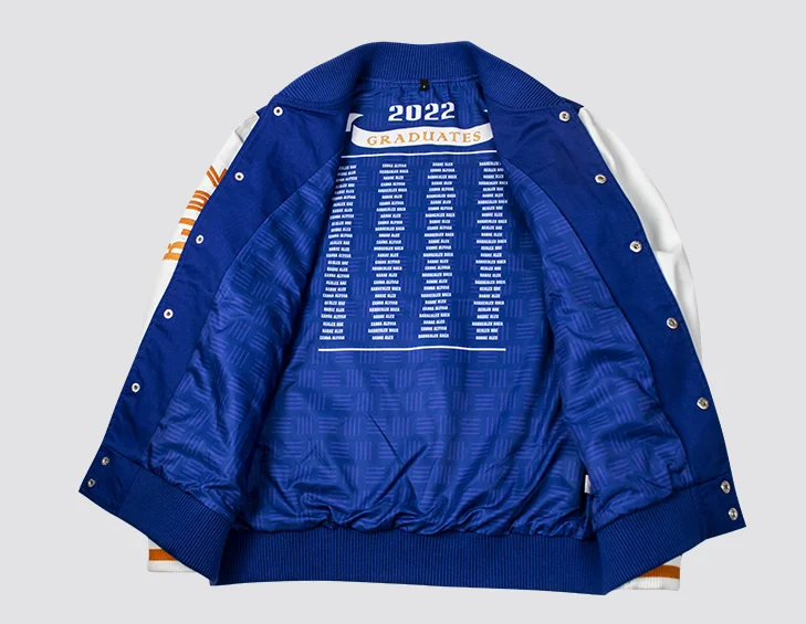 CVC Twill Baseball Jacket Baseball Letterman  Bomber Jacket Nylon Button Down Baseball Jacket