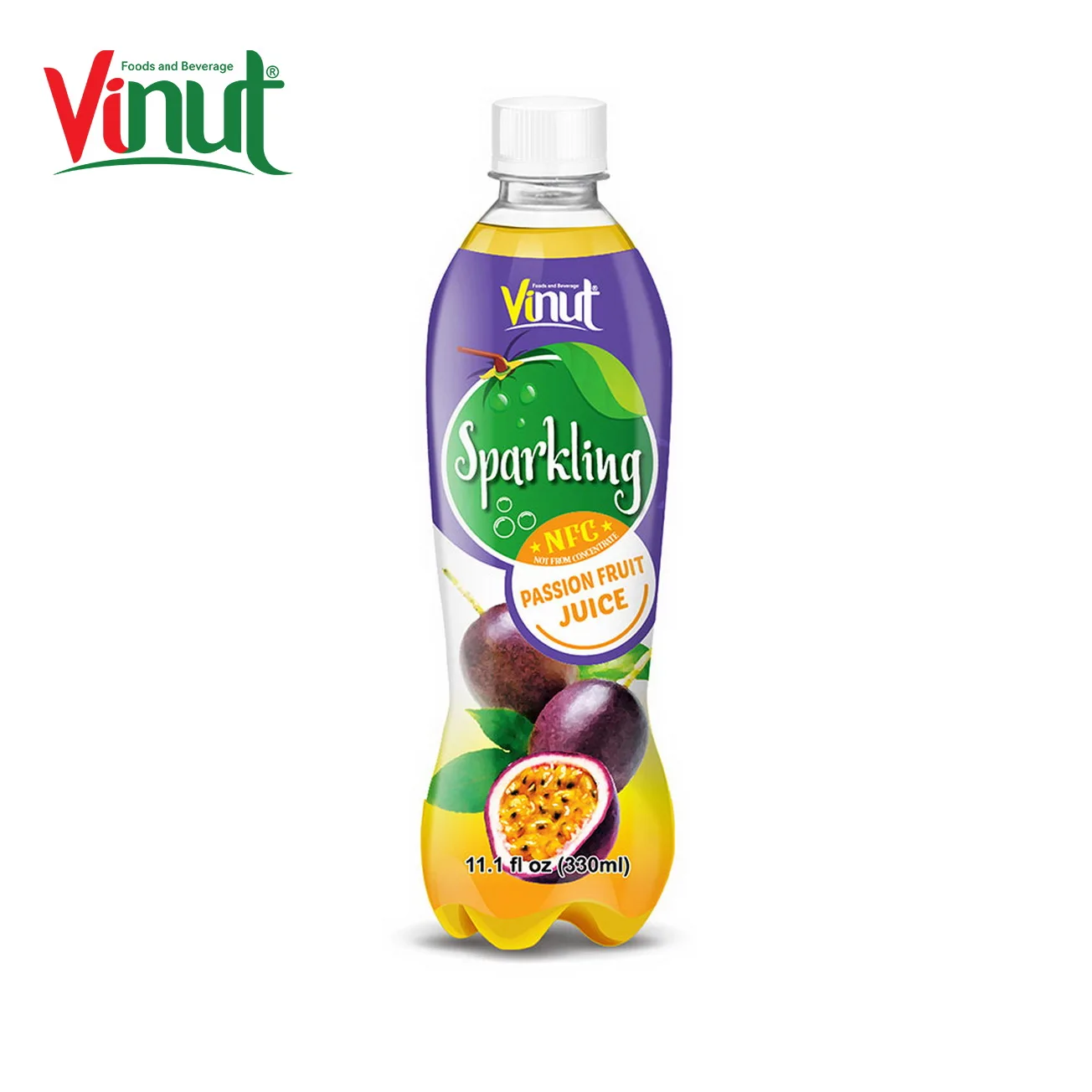 11.1 fl oz VINUT Sparkling Passion fruit juice sparkling drink sparkling water tea Oem Beverage
