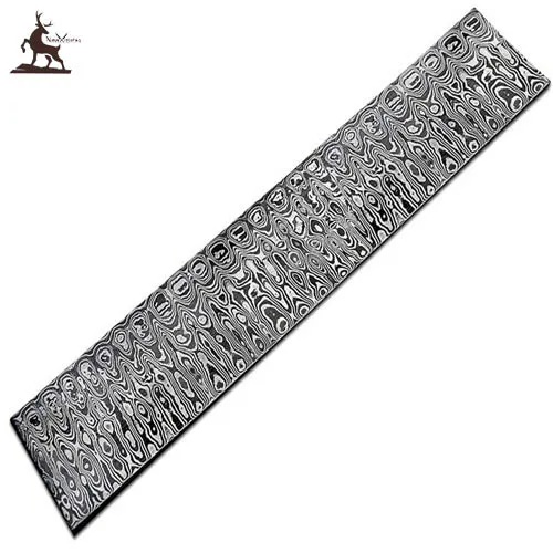 custom handmade Damascus steel billet bar for knife making Ladder Pattern
