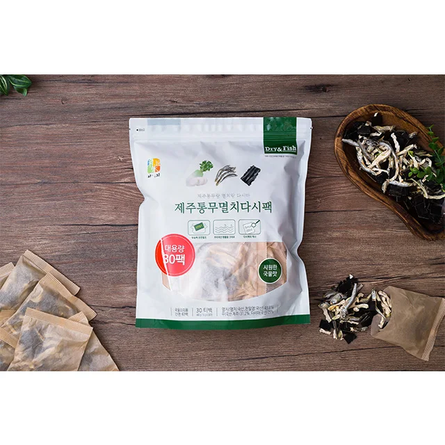 Outstanding Fish Anchovy broth with Jeju daikon Unbleached natural pulp 100% Natural fish Organic seafood soup made in Korea