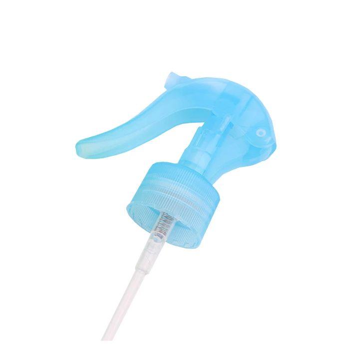 
Ribbed Hand Trigger Sprayer , Transparent Green and Transparent Blue for Bottles 