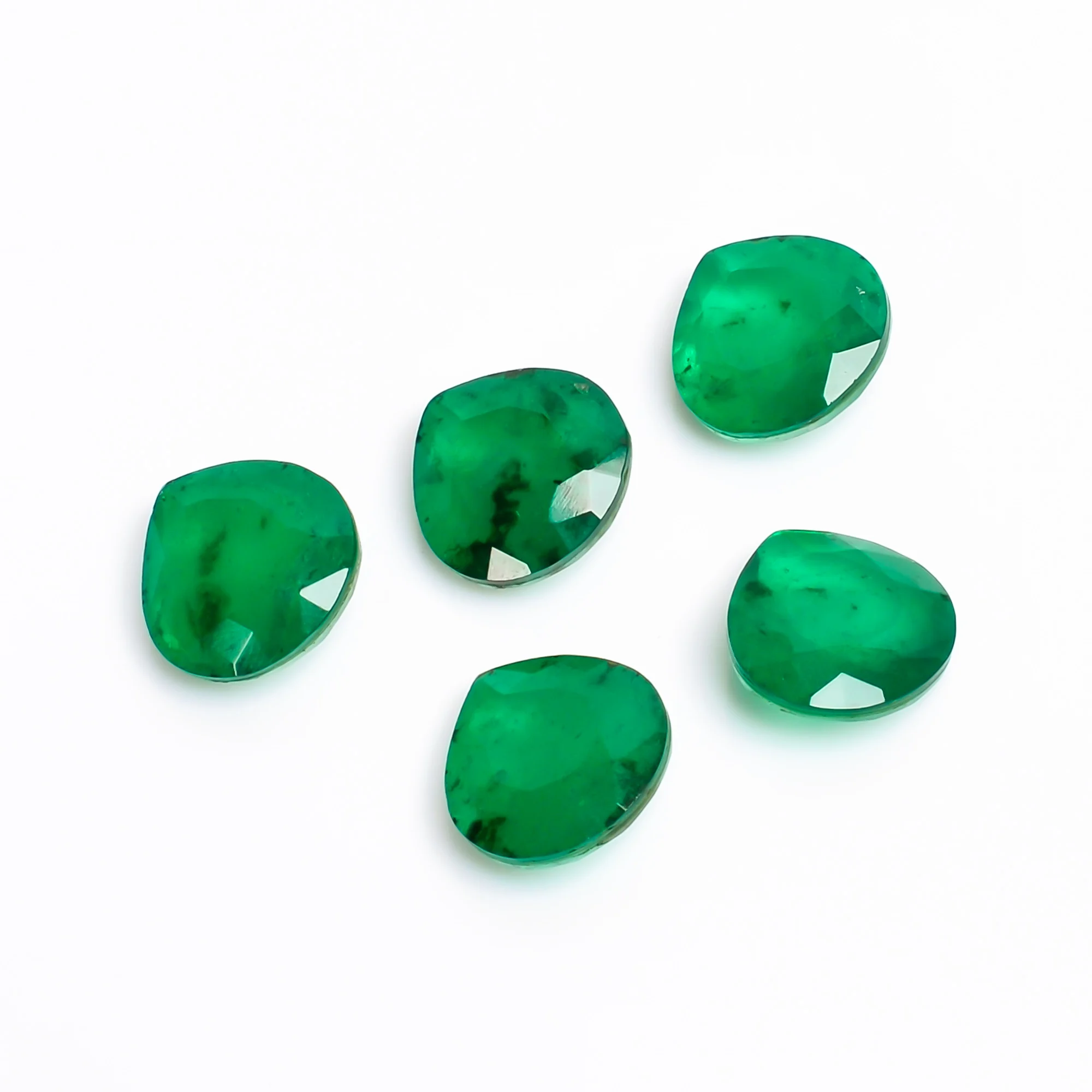 Emerald Doublet Cut Gemstone cushion pear oval radiant squire heart Hexagon fancy Round Shape  Gemstone Size Zambia emerald