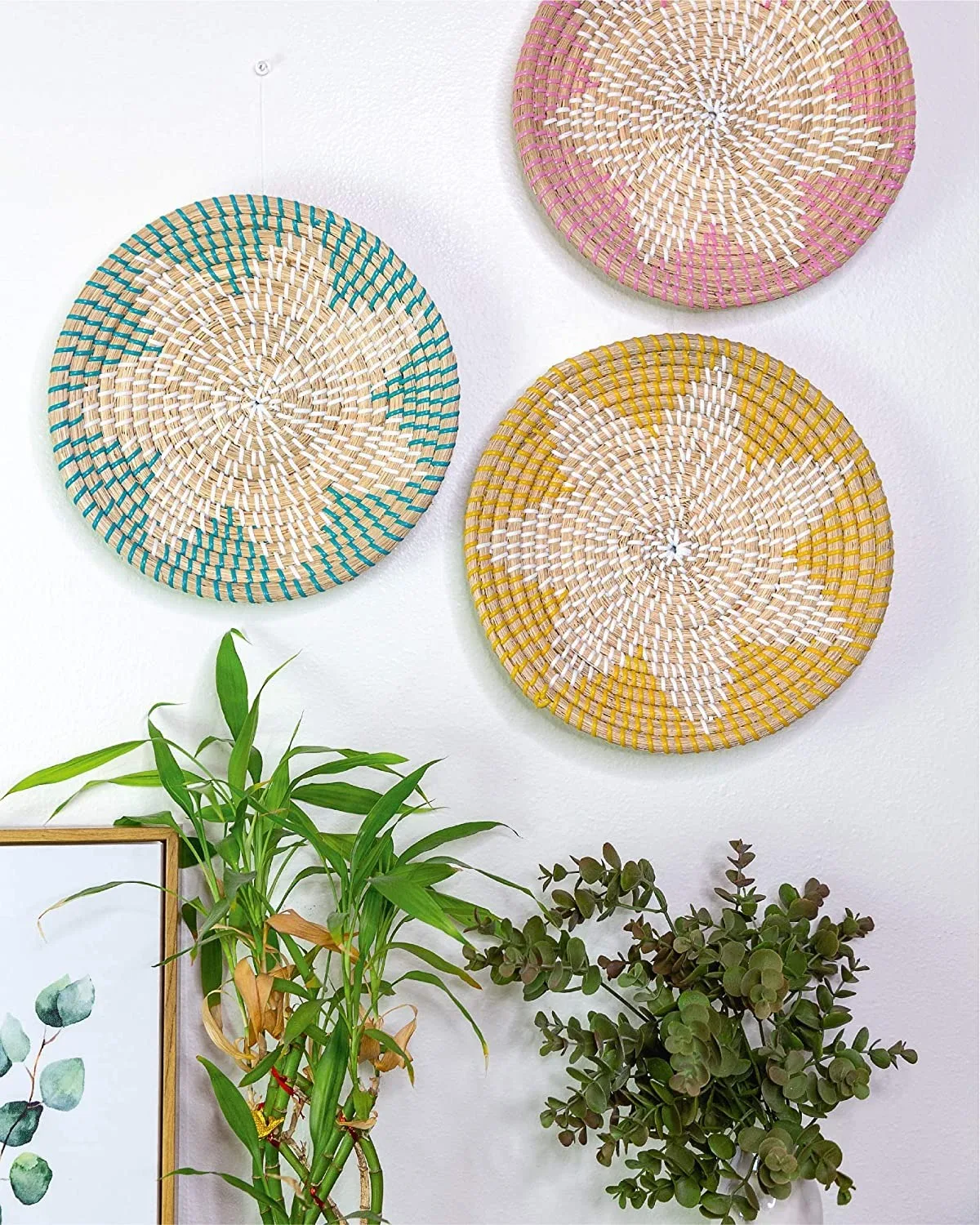 Вьетнамская Дешевая Плетеная натуральная корзина для морских водорослей Настенный декор оптовая продажа от King Craft вьетнамский поставщик