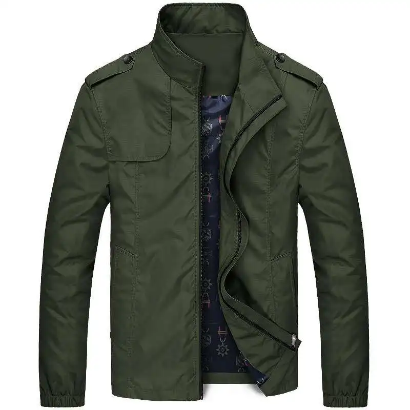 Wholesale Custom Nylon Quilted Bomber Jacket Men Pilot Plus Size Jackets Winter