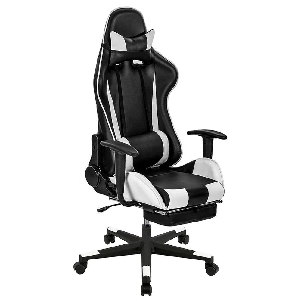 Base Office Racing Wcg Gaming Chair with Footrest Factory Direct Ergonomic Nylon Office Furniture Modern Synthetic Leather