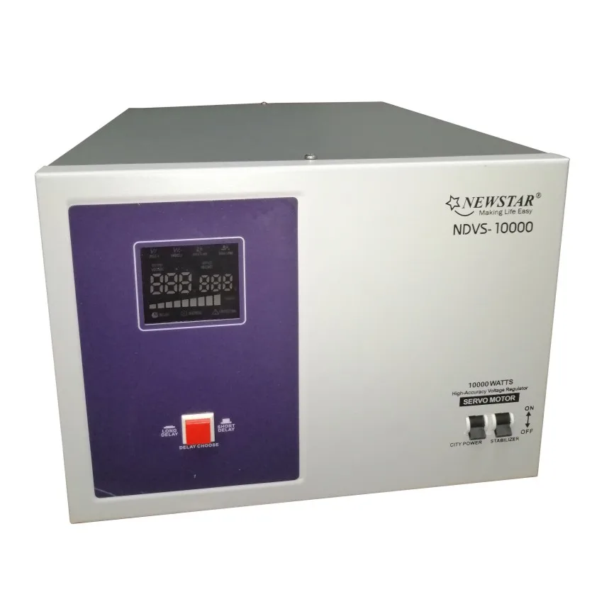 
Newstar NDVS-10000 Digital Servo Motor Type Automatic Voltage Regulator/Stabilizer 10000Watts AVR with Surge Protection 10KVA 