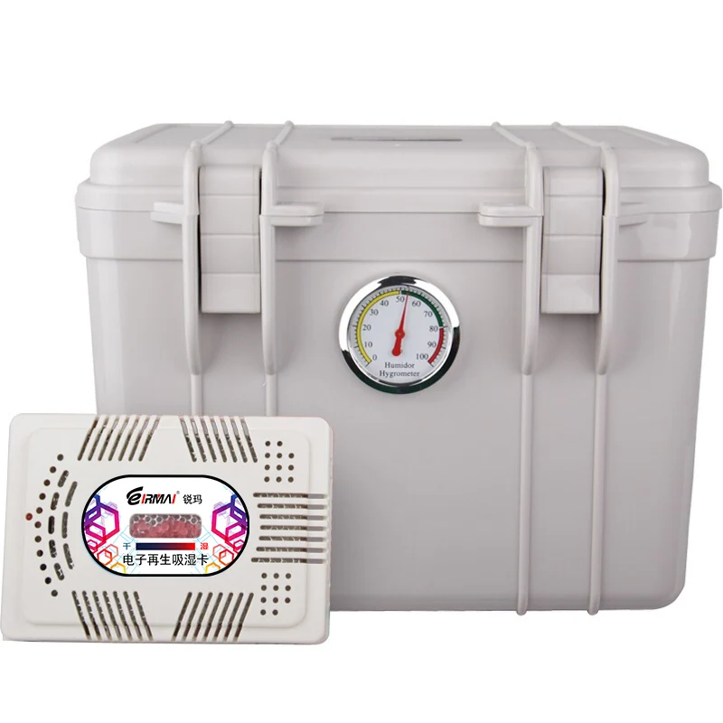 
Dehumidifier Dry Storage Box With Hygrometer - 9L Case For Digital Gadgets, DSLR SLR Mirrorless Instax Camera, Lens, accessories 