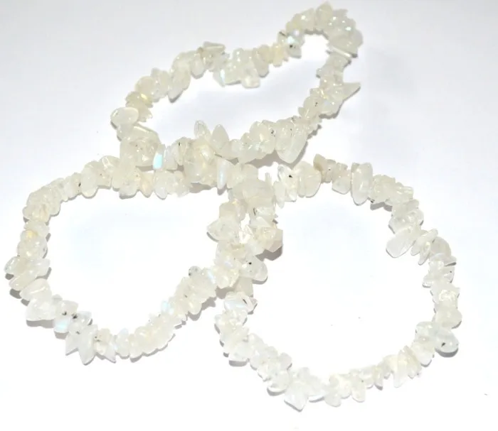 Wholesale Rainbow Moonstone Chips Stone Bracelets