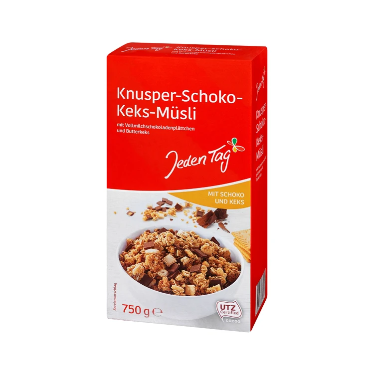 OEM/OBM Supply Breakfast Cereal Crunchy Chocolate Cookies Muesli Made in Germany