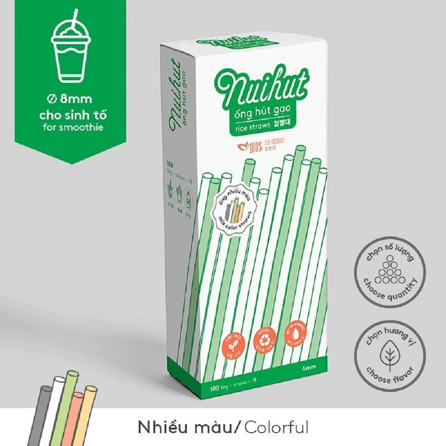 Бумажная рисовая солома 8 мм