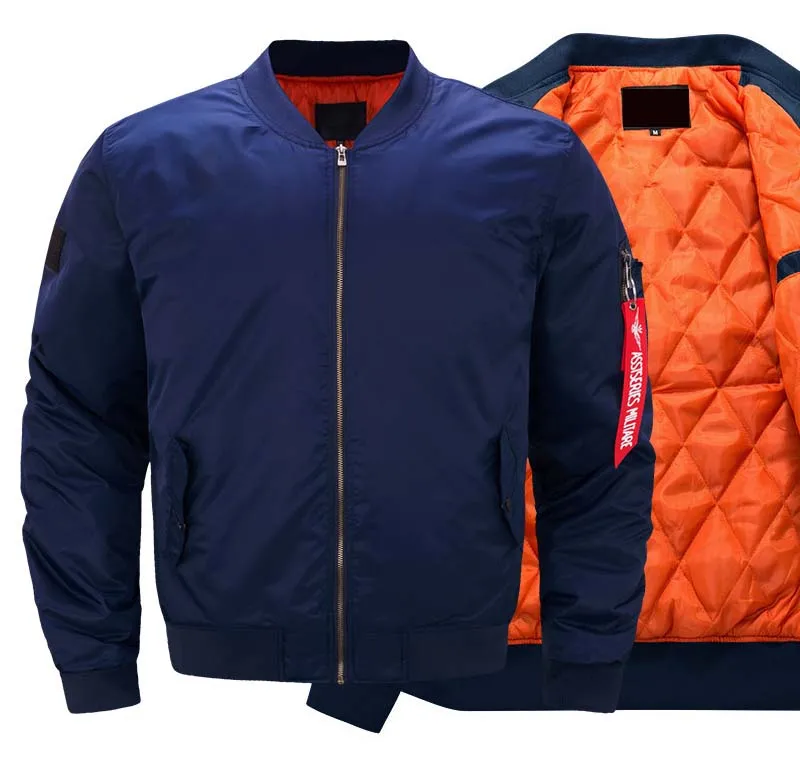 
Custom Printed Black Oversized Hip Hop Quilted Men Baseball Bomber Windbreaker Jacket Wholesale 