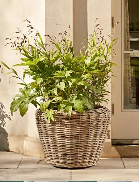 Handmade planters customized design & size decorative planters Rattan Core planters flower pots for indoor outdoor planting