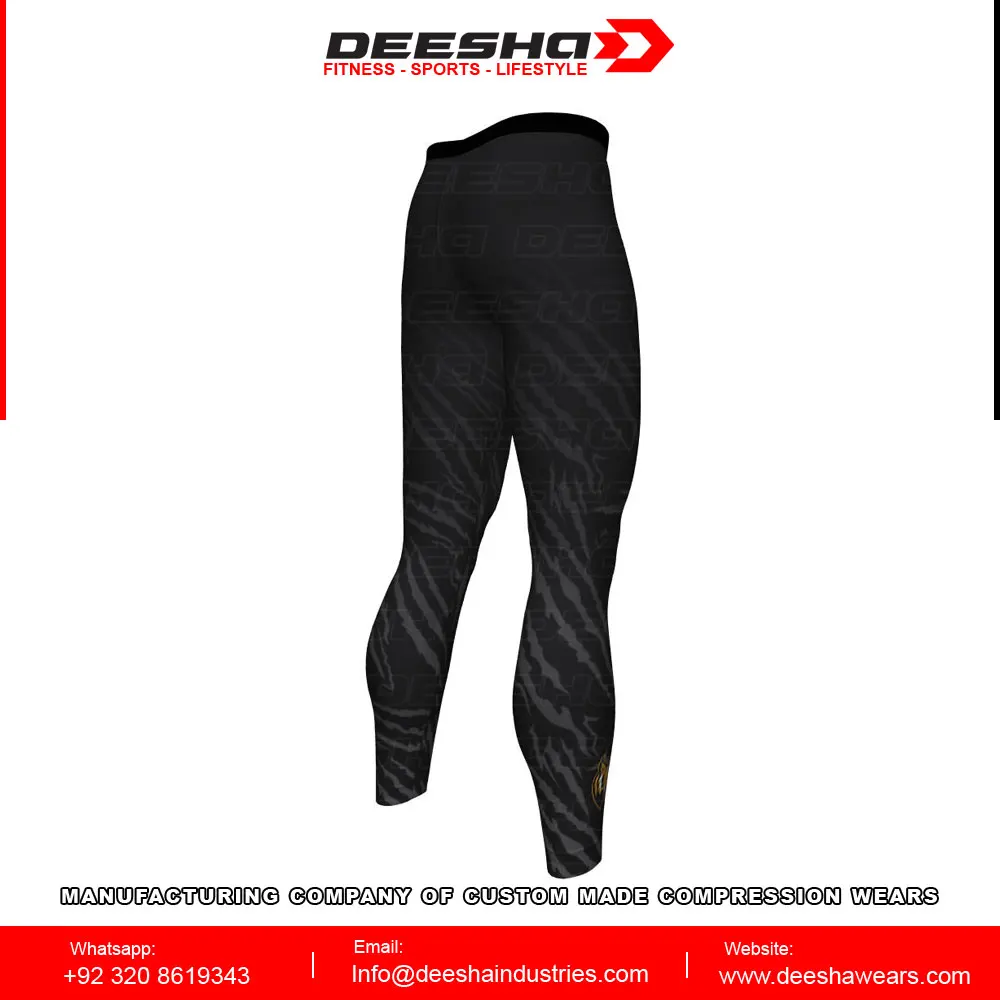 Plain custom fabric clothing athletic Team Tights for men tights men running Team Compression Full Length tights Team Apparel