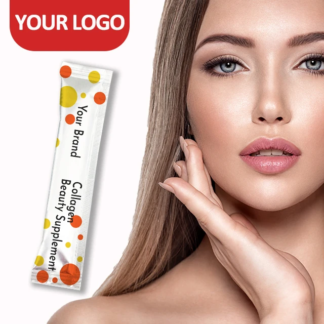 OEM your logo collagen drink powder peptides supplements promote proteins production help structure elastin and fibrillin