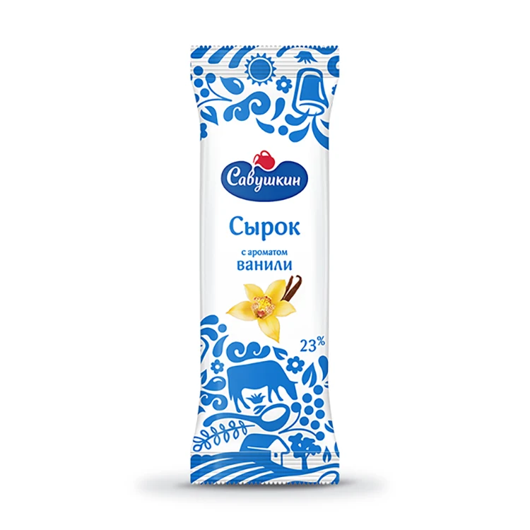 Glazed curd bar 23.0% fat with Vanilla flavor