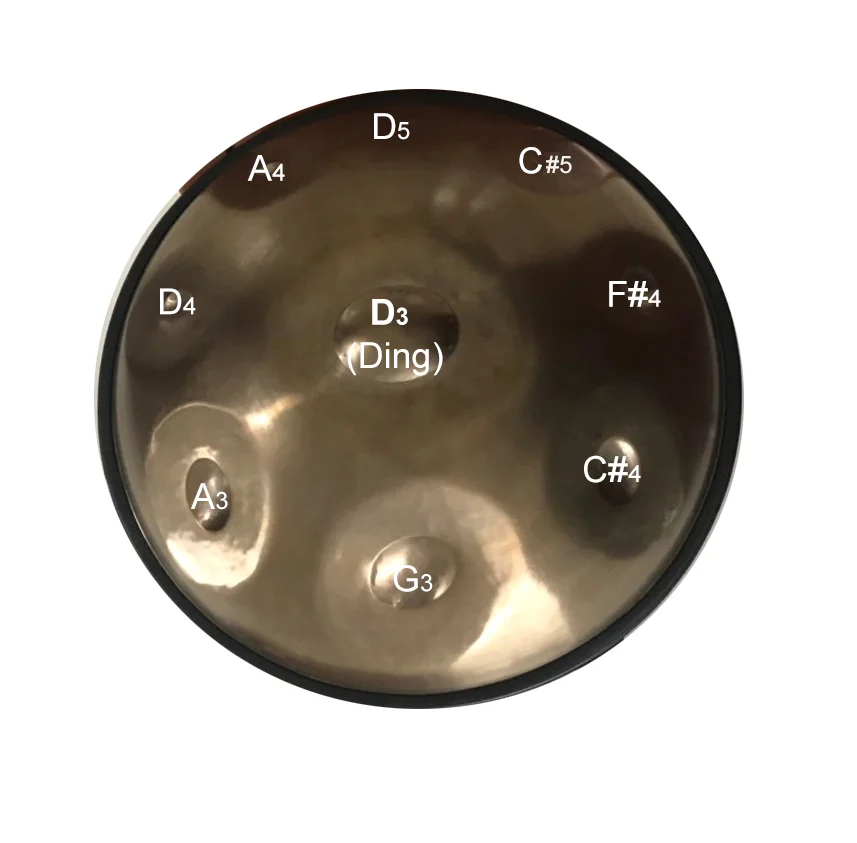Vietnam Musical Instrument Hangdrum D PELOG HANGDRUM Steeldrum 9 Tones