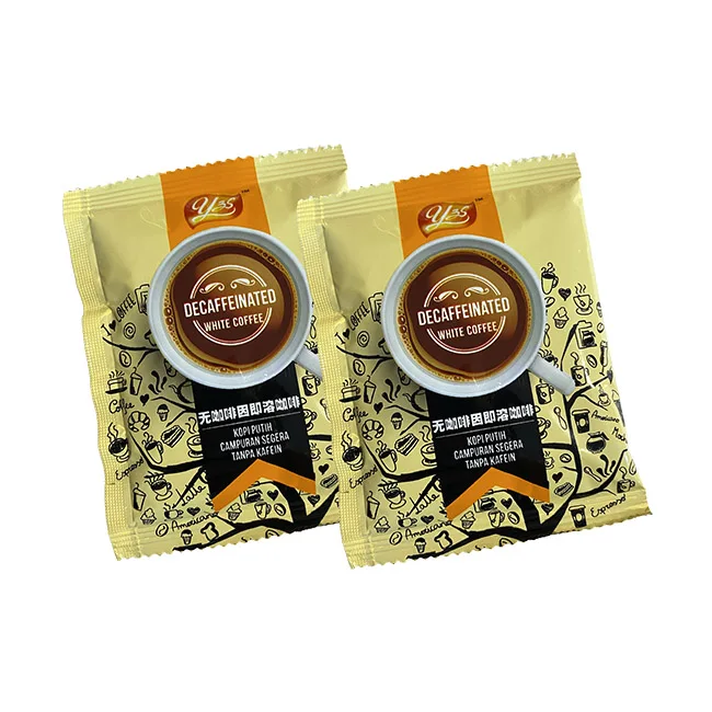 Высококачественный белый кофе без кофеина Decaffeinated быстрорастворимый пакетики водорастворимый оптовая продажа низкая