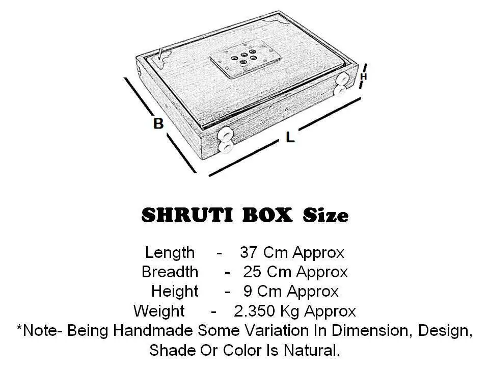 Shruti Box Folk Musical Instrument Surpeti Sheesham Wood Professional 13 Notes Big Size Playing Music Indian Cultura