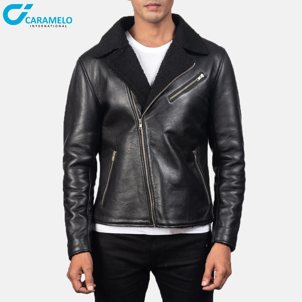  Новое поступление мужская кожаная куртка коричневого цвета Высококачественная модная дизайнерская для мужчин