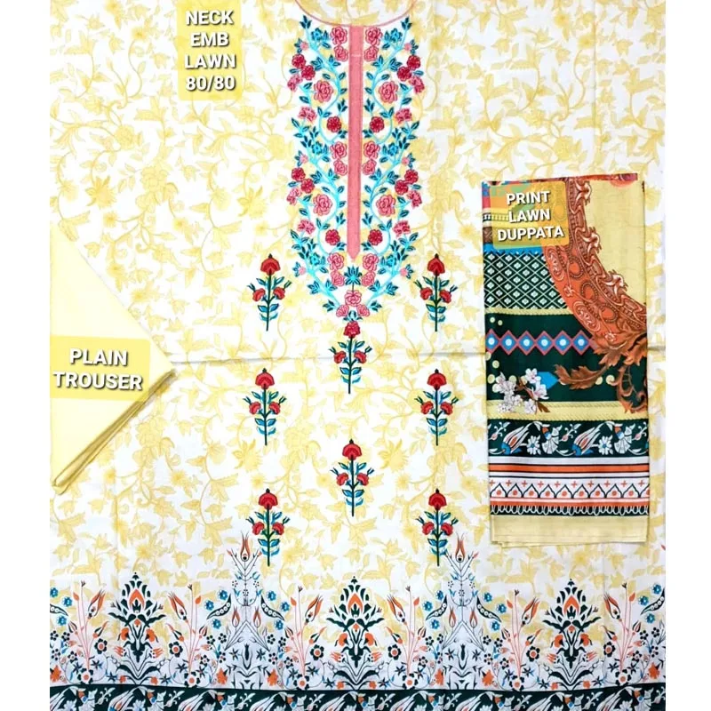 
 Прошитый/непрошитый полностью вышитый 3 шт пакистанский газон salwar kameez wit газон dupatta для женщин 2021  