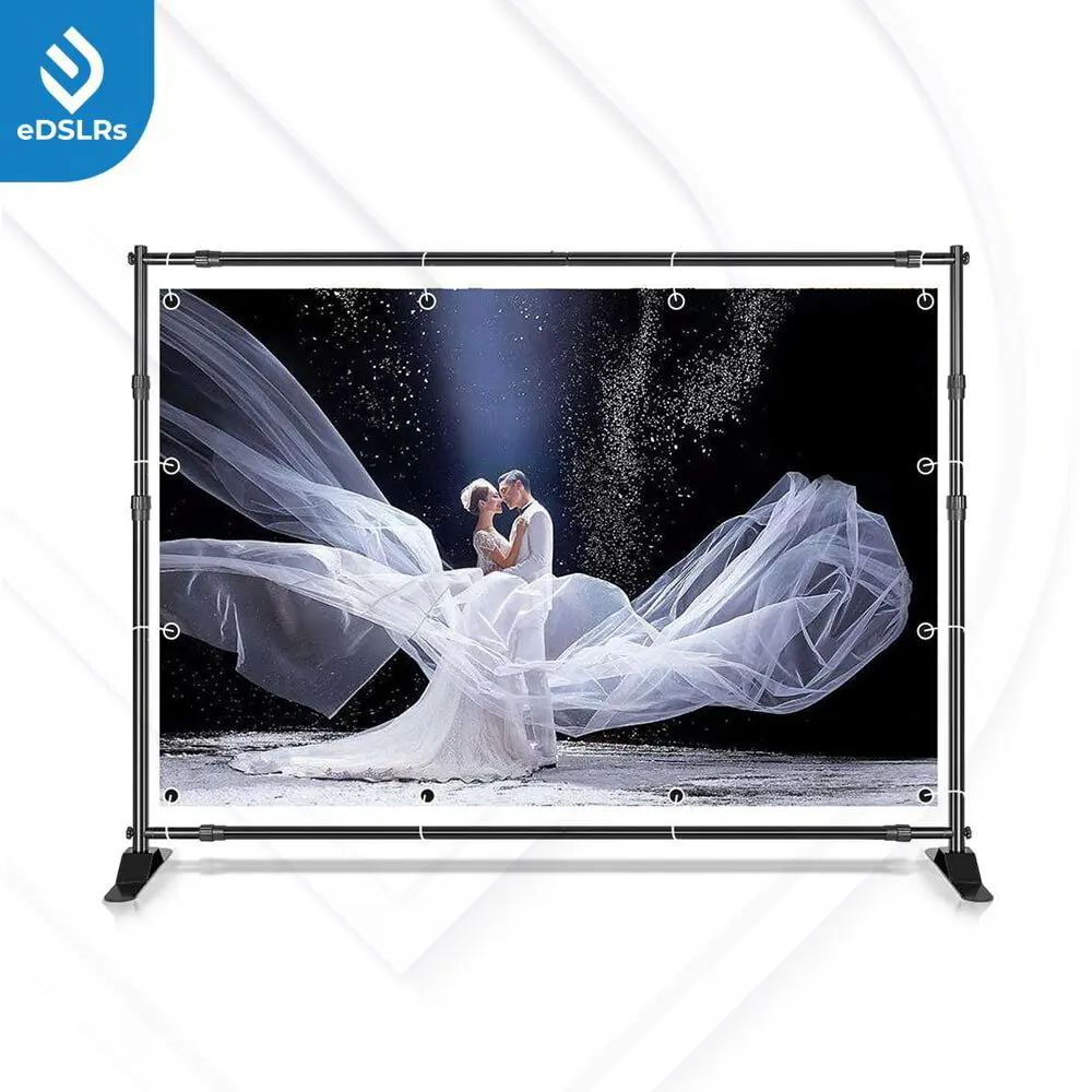 
eDSLRs Telescopic Tube Background Stand Kit with Heavy Duty Base 3.3m x 3.3m for Photography Backdrop and Trade Show Display 