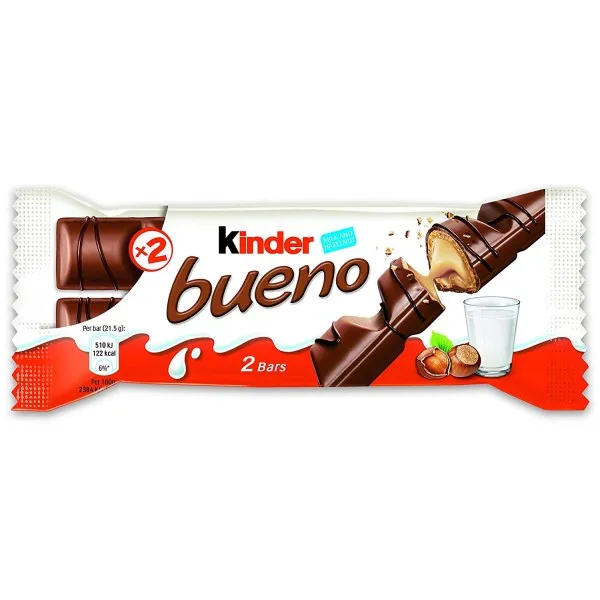 Kinder Bueno filled with Hazelnut Chocolate Bars