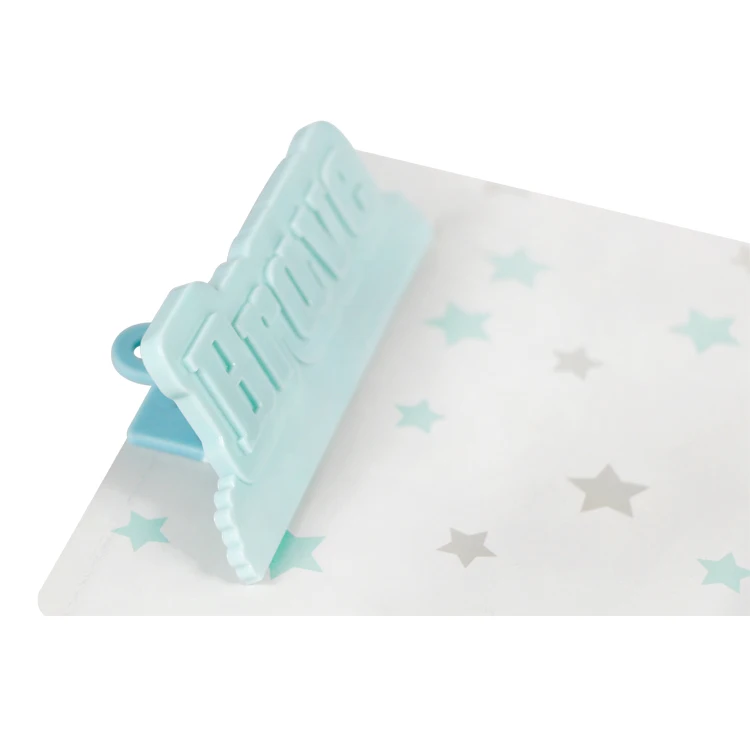 Hot sale cute writing board with fashion pattern and plastic clip, menu paper files holder for kids,clipboard
