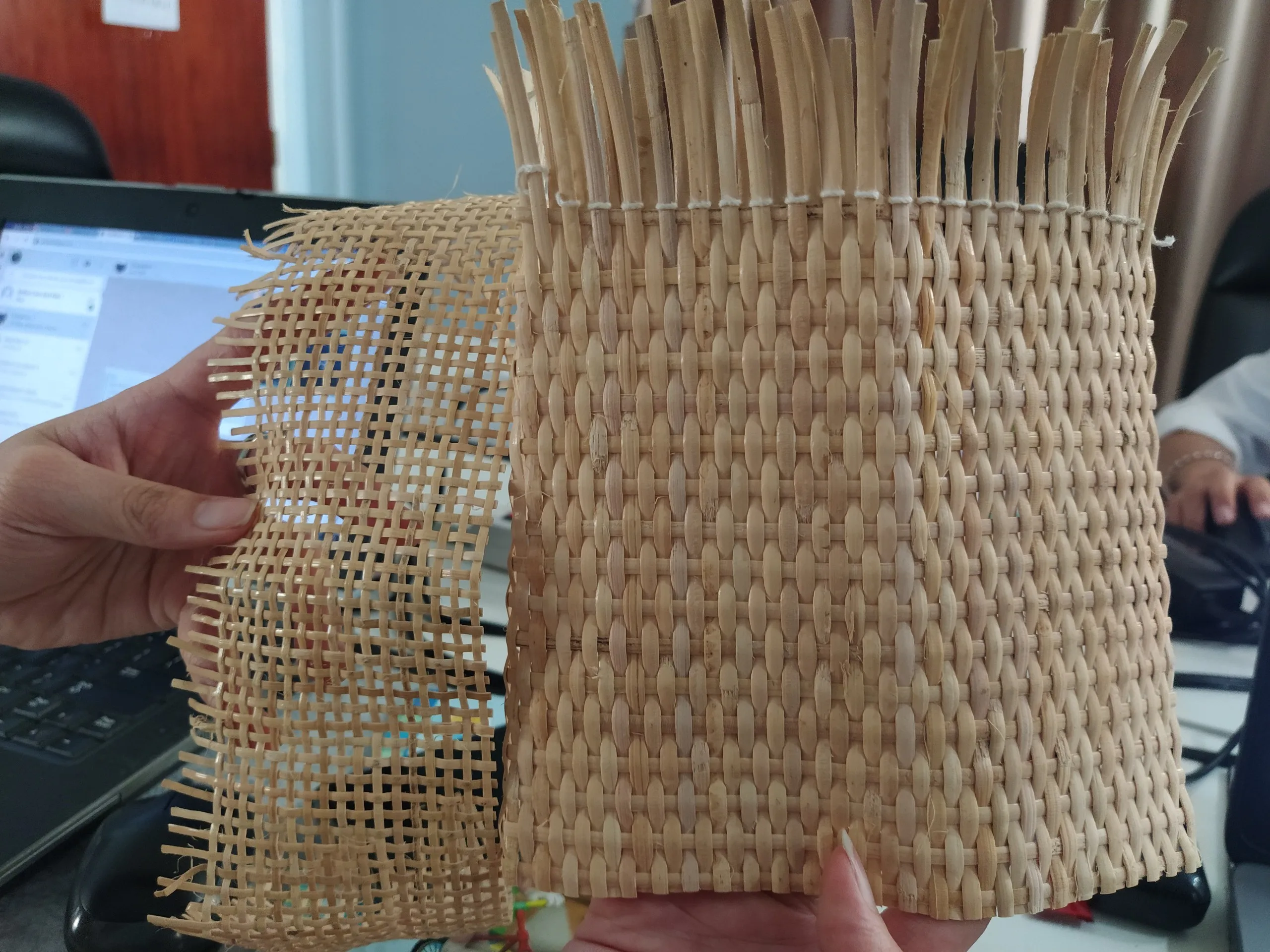 Rattan cane webbing roll 1/2 mesh natural woven Rattan Sheet 0.50 m width