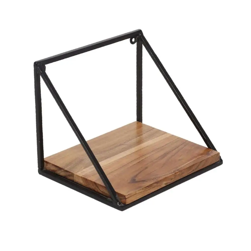 Natural Acacia Wall Mounted Storage Shelf Hanging Display Floating Rack for Bathroom Bedroom Kitchen Living Room Modern Acacia