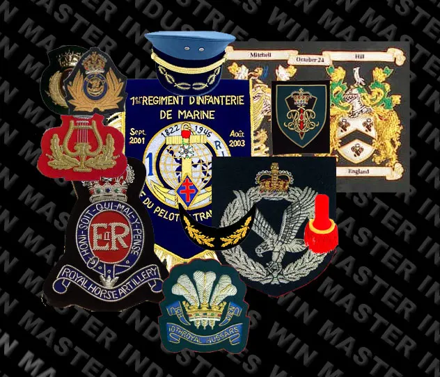 bullion Ceremonial golden emblem rank Ceremonial badges blazer patch badge