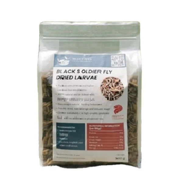 First-Class Organic Pet Food Dark Soldier Fly Dried Larvae 1.5kg Manufactured from Top Notch Breeding Farm